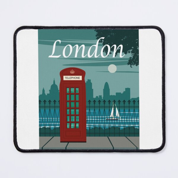 Item preview, Affiche de la cabine téléphonique rouge de Londres Thames designed and sold by LouisMarshall01.