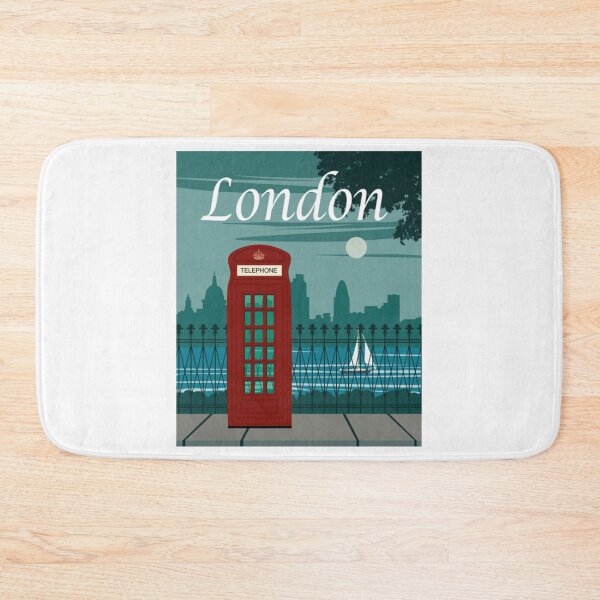 Item preview, Affiche de la cabine téléphonique rouge de Londres Thames designed and sold by LouisMarshall01.