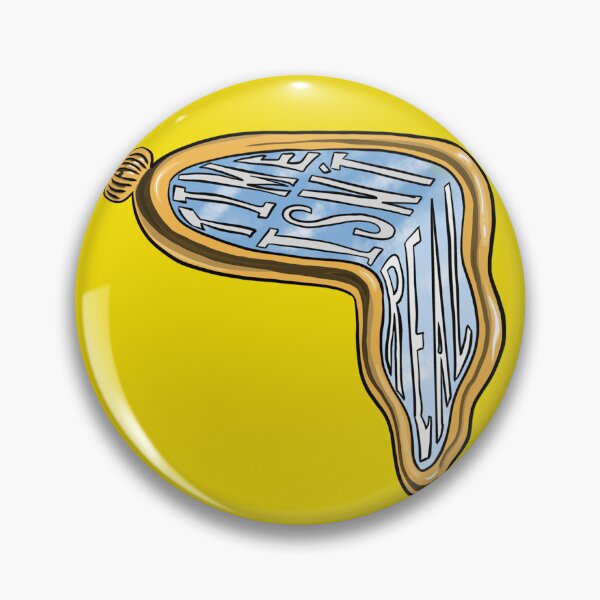 Item preview, Time Isn&x27;t Real Surrealist Clock Sticker designed and sold by JustMeibaum.