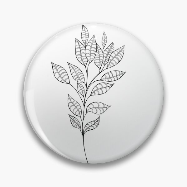 Item preview, beautiful detailed sketch of plant. The idea of ​​a twig tattoo with leaves. detailed sketch of a twig with leaves designed and sold by Sunshine2504.