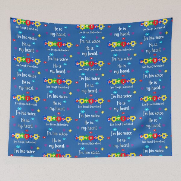 Item preview, I Am His Voice He Is My Heart Autism Awareness designed and sold by NarwhalShop.