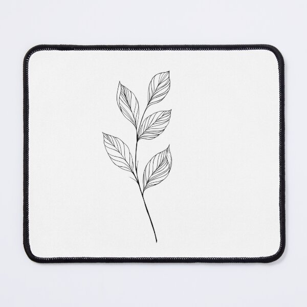 Item preview, beautiful detailed sketch of plant. The idea of a twig tattoo with leaves. detailed sketch of a twig with leaves designed and sold by Sunshine2504.