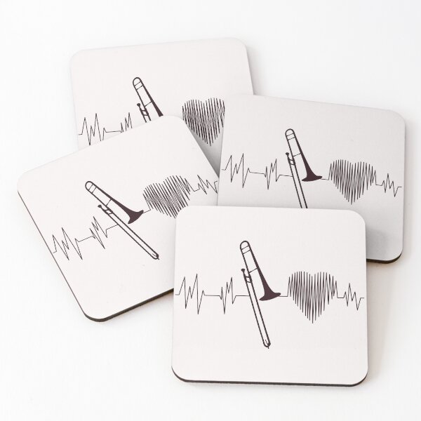 Item preview, Trombone Heartbeat Trombone Player Art Designs designed and sold by Manilyn0907.
