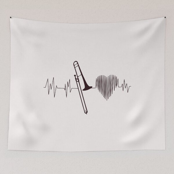 Item preview, Trombone Heartbeat Trombone Player Art Designs designed and sold by Manilyn0907.