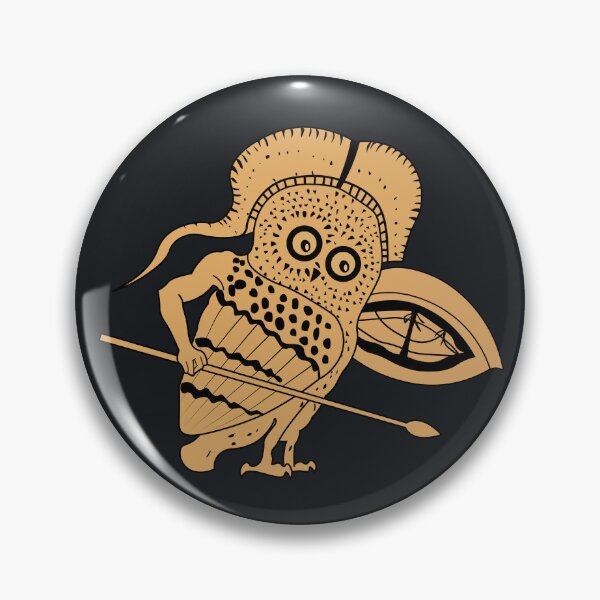 Item preview, Little Owl as a Hoplite warrior designed and sold by archaeologyart.