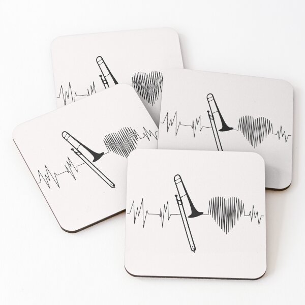 Item preview, Trombone Heartbeat Trombone Player Art Designs designed and sold by Manilyn0907.