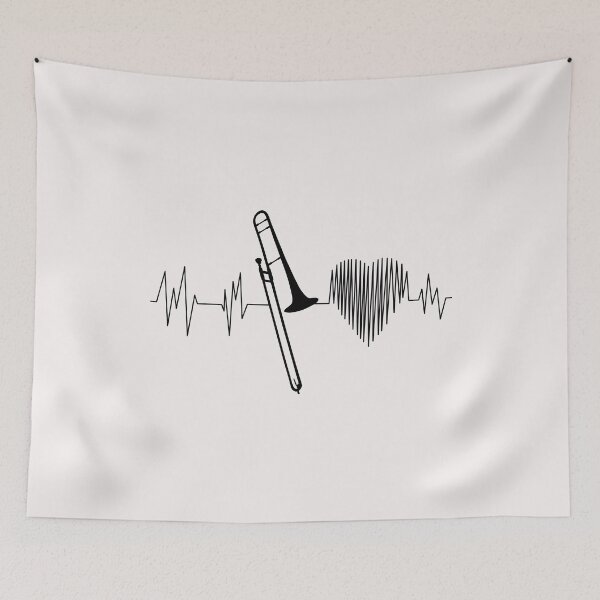 Item preview, Trombone Heartbeat Trombone Player Art Designs designed and sold by Manilyn0907.