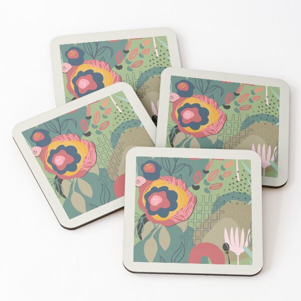 Item preview, Abstract Colourful Flowers 6 designed and sold by simplydesignart.