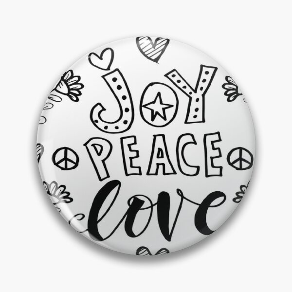 Item preview, Peace Love Joy Black And White designed and sold by bgyg.
