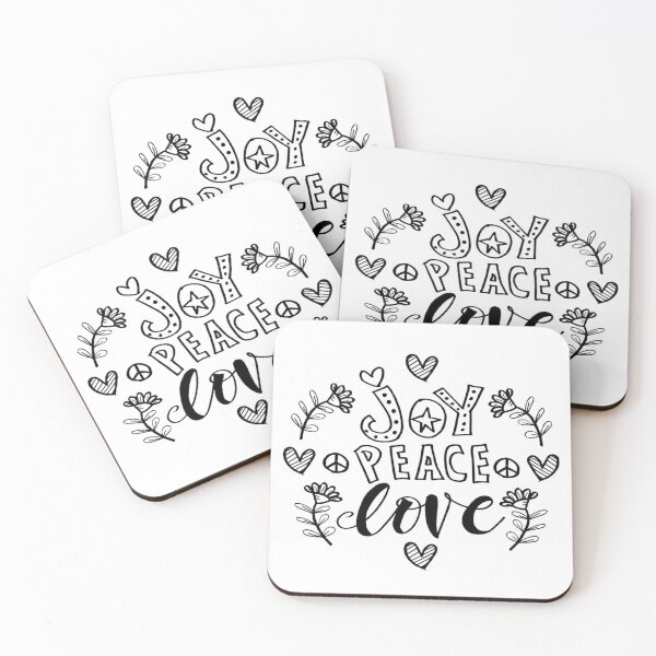 Item preview, Peace Love Joy Black And White designed and sold by bgyg.
