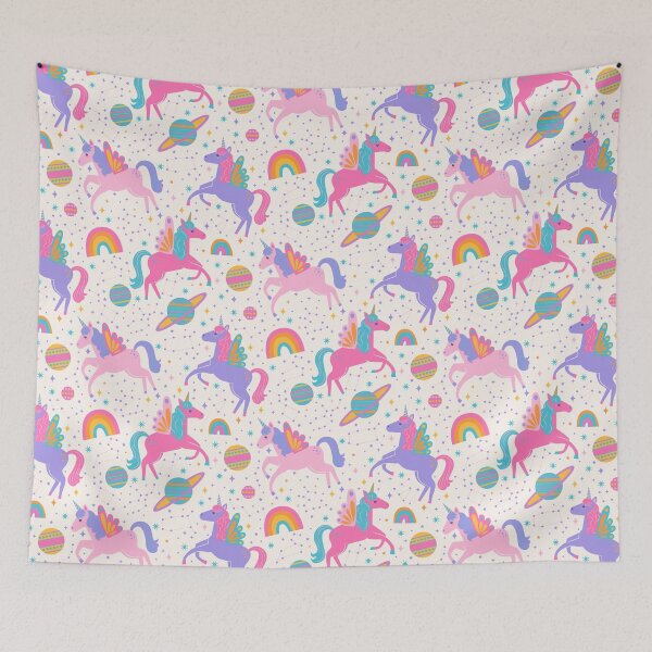 Item preview, Space Unicorn - Neon Rainbow designed and sold by latheandquill.