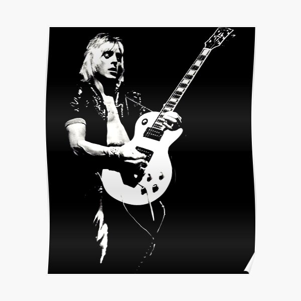 David Bowie and Mick Ronson  Having Lunch Black and White Poster 13x19 