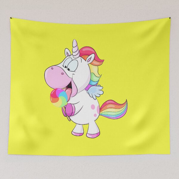 Item preview, Cute unicorn licking a lollipop designed and sold by Christine Wulf.
