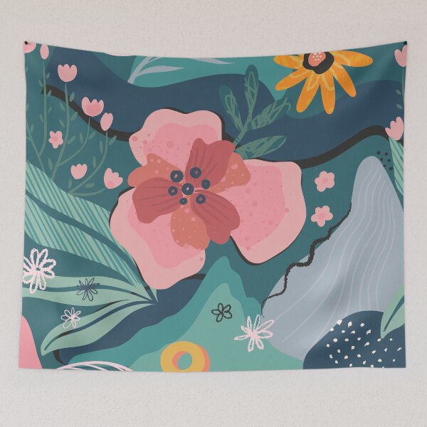 Item preview, Abstract Colourful Flowers 7 designed and sold by simplydesignart.