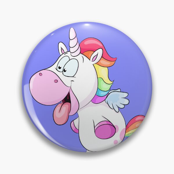 Item preview, Cute unicorn shows his tongue designed and sold by Christine Wulf.