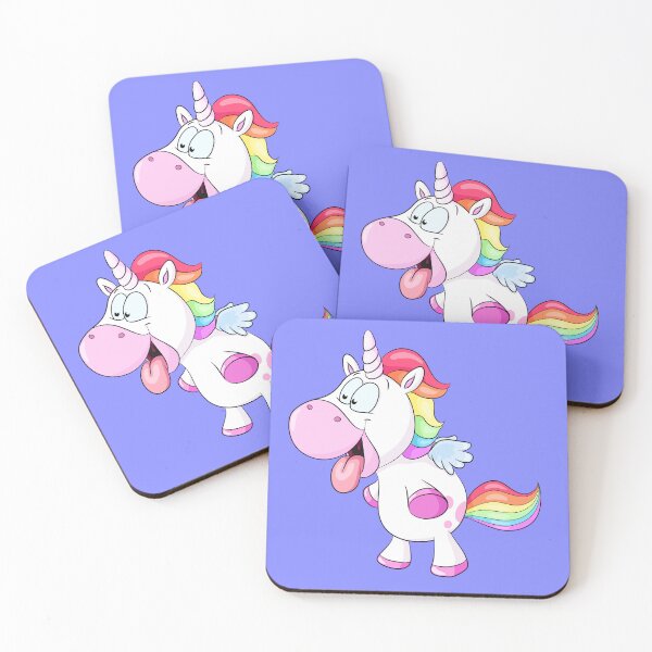 Item preview, Cute unicorn shows his tongue designed and sold by Christine Wulf.