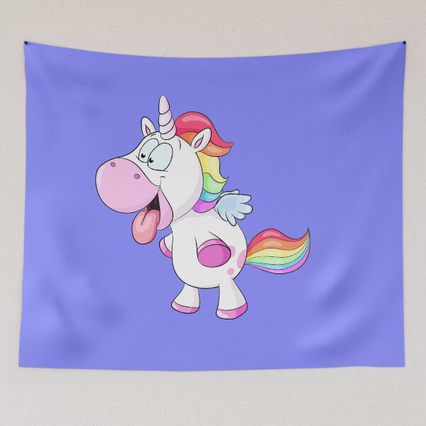 Item preview, Cute unicorn shows his tongue designed and sold by Christine Wulf.