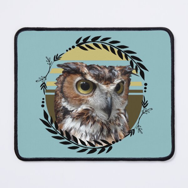 Item preview, Wet Owl with Wreath, Wet Owl Meme, Owl with Books is Gift for Book lover and Birthdays, Winterowl designed and sold by DiensDesign.