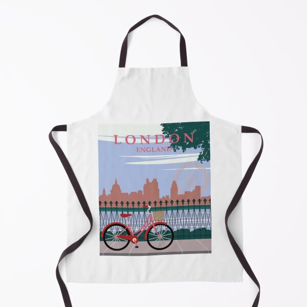 Artikelvorschau, Aufkleber im Vintage-Stil London Red Bicycle London Eye Themse entworfen und verkauft von LouisMarshall01.