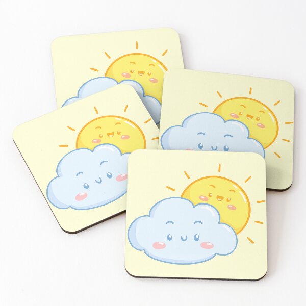 Item preview, Cute Kawaii Cloud and Sun designed and sold by NicoletaDesigns.