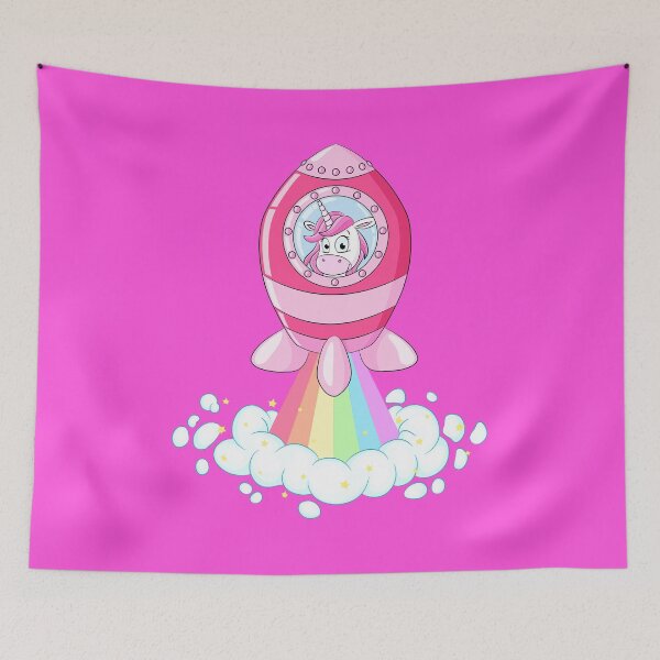 Item preview, Cute unicorn in rocket designed and sold by Christine Wulf.