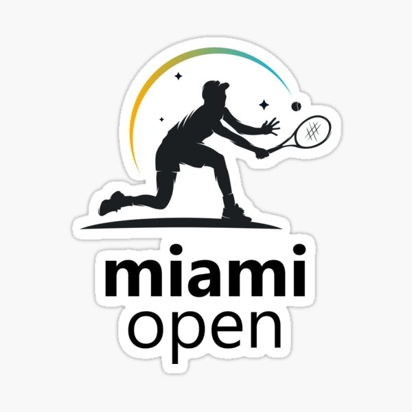 "Miami Open" Sticker for Sale by Lovetocelebrate Redbubble