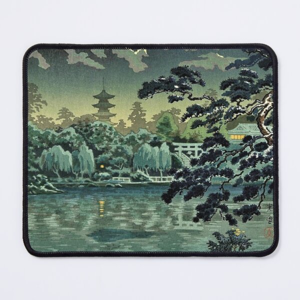 Item preview, Japanese evening lake designed and sold by JapanHeavenArt.