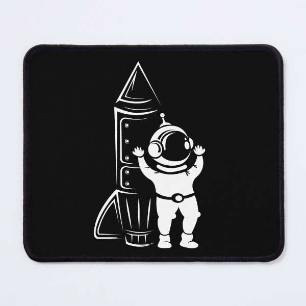 Item preview, Astronaut with rocket in space - funny astronaut designed and sold by AndreMi.