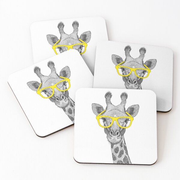 Artikelvorschau, Lustige Giraffe mit gelben Gläsern entworfen und verkauft von dass-art.