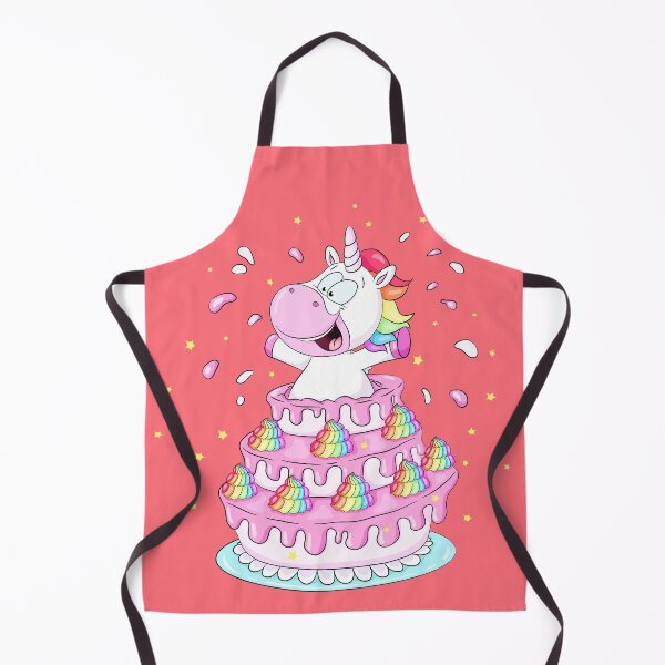 Item preview, Cute unicorn jumping out of cake designed and sold by Christine Wulf.