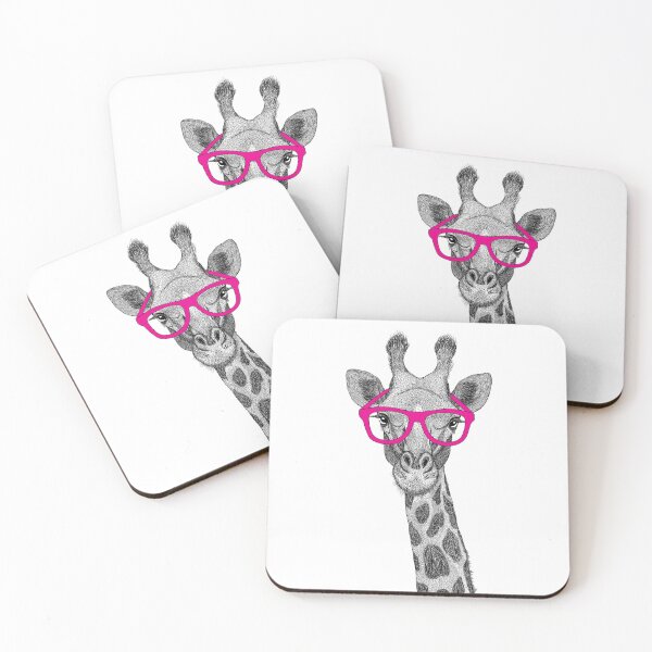 Item preview, Funny Giraffe with Pink Glasses designed and sold by dass-art.