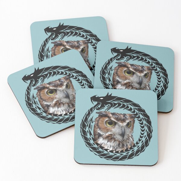 Item preview, Wet Owl, Self Eating Snake, Owl with Books is Gift for Book lover and Birthdays, Winterowl designed and sold by DiensDesign.