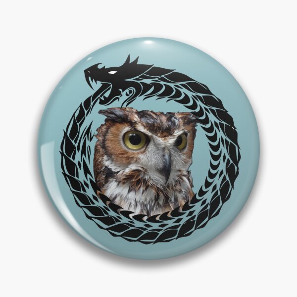 Item preview, Wet Owl, Self Eating Snake, Owl with Books is Gift for Book lover and Birthdays, Winterowl designed and sold by DiensDesign.