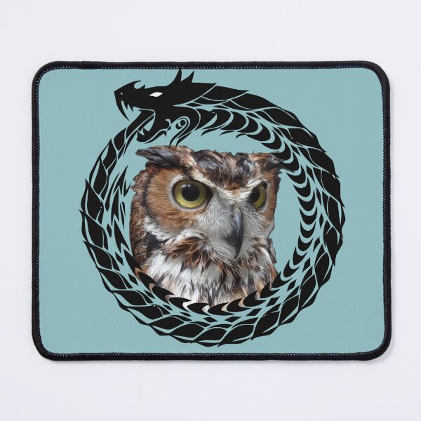 Item preview, Wet Owl, Self Eating Snake, Owl with Books is Gift for Book lover and Birthdays, Winterowl designed and sold by DiensDesign.