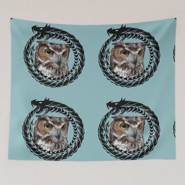 Item preview, Wet Owl, Self Eating Snake, Owl with Books is Gift for Book lover and Birthdays, Winterowl designed and sold by DiensDesign.