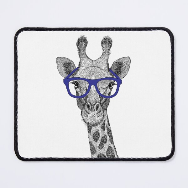 Item preview, Funny Giraffe with Blue Glasses designed and sold by dass-art.