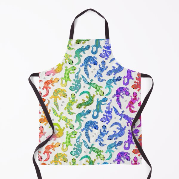 Item preview, Bright rainbow geckos on white designed and sold by adenaJ.