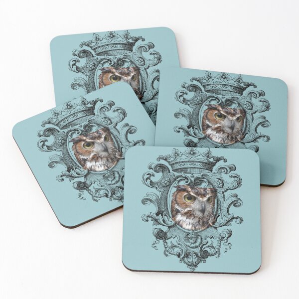 Item preview, Wet Owl with Retro Wreath, Gift for Owl lover and Birthdays, Winterowl designed and sold by DiensDesign.