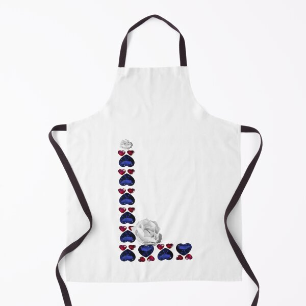 Item preview, Sapphire Ruby Hearts Floral Initial Letter L designed and sold by DigitalGemArt.