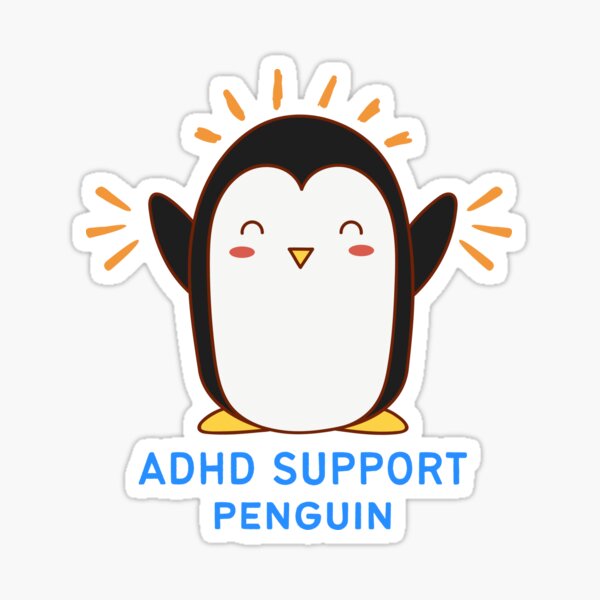 Item preview, ADHD - ADHD Support Penguin designed and sold by TheBerriesADHD.
