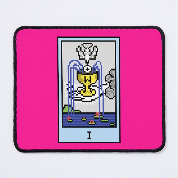 Item preview, Wait, is this pixel art tarot? Pink - Minor Arcana 'Ace of Cups' (Design for T-shirt, stickers and other accessories) designed and sold by Pixel Waite.