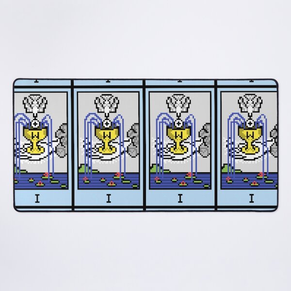 Item preview, Wait, is this pixel art tarot? Blue - Minor Arcana 'Ace of Cups' (Design for T-shirt, stickers and other accessories) designed and sold by Pixel Waite.
