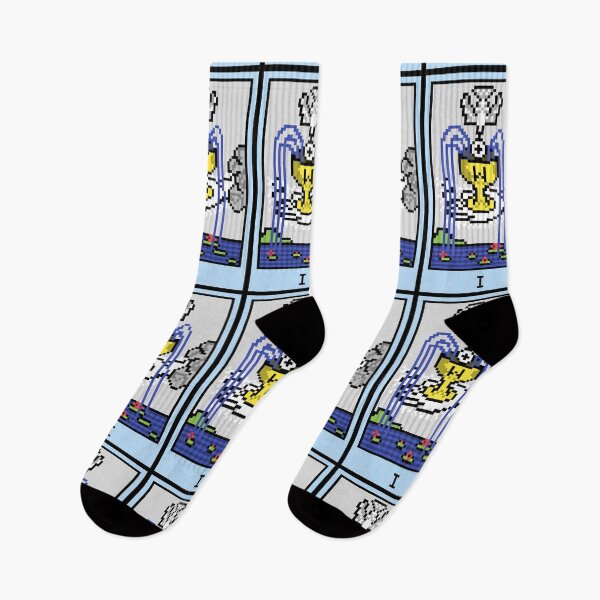 Item preview, Wait, is this pixel art tarot? Blue - Minor Arcana 'Ace of Cups' (Design for T-shirt, stickers and other accessories) designed and sold by Pixel Waite.