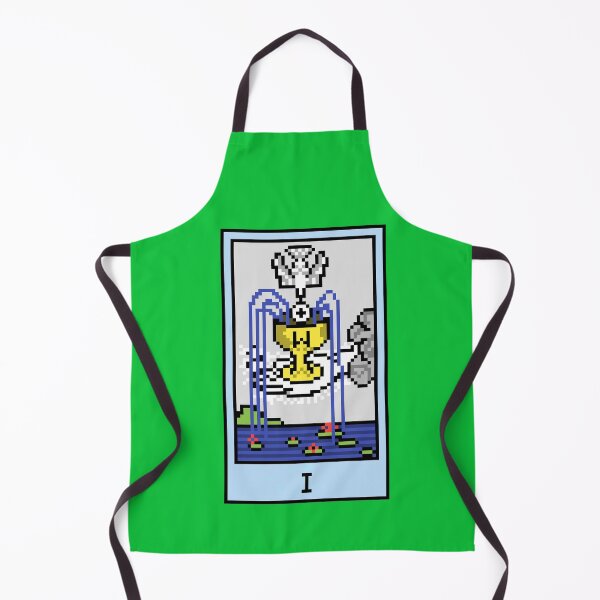 Item preview, Wait, is this pixel art tarot? Green - Minor Arcana 'Ace of Cups' (Design for T-shirt, stickers and other accessories) designed and sold by Pixel Waite.