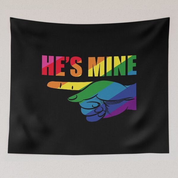 Item preview, I'm His He's Mine LGBT Pride Gay Couple Valentines Day Gift designed and sold by NanoYell.