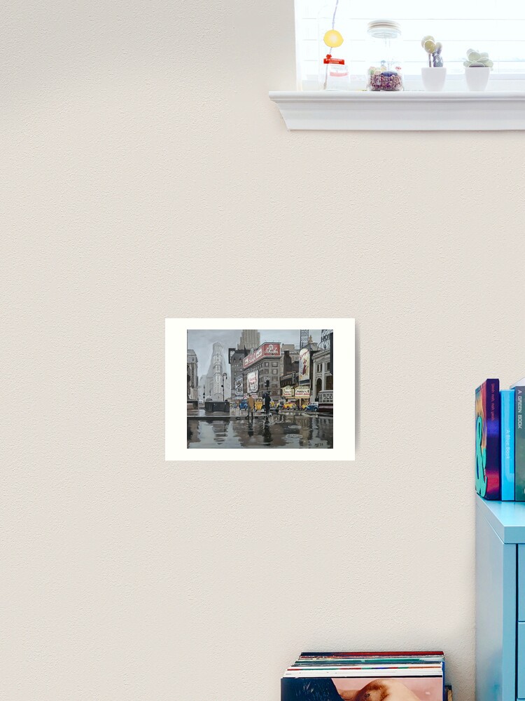 A rainy day in Times Square, New York City, 1943 Wall Art, Canvas Prints,  Framed Prints, Wall Peels