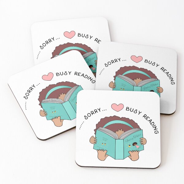 Item preview, Sorry ... Busy Reading, Cute Girl,  Book Lover, Teal Version 2 designed and sold by nutmegfairy.