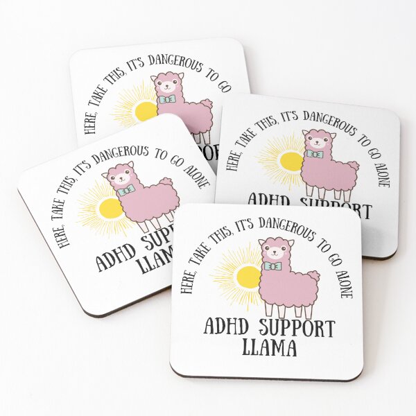 Item preview, ADHD - ADHD Support Llama - Here, Take this, It's dangerous to go Alone designed and sold by TheBerriesADHD.