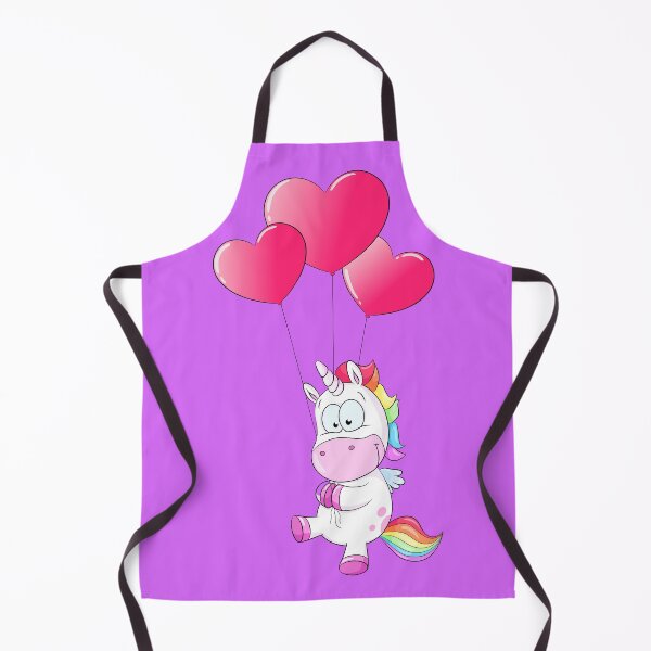 Item preview, Cute unicorn floats on heart balloons designed and sold by Christine Wulf.