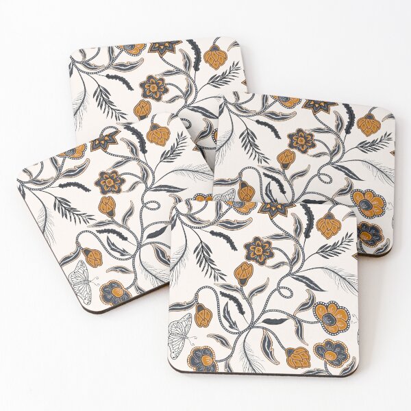 Item preview, Floral Batik Pattern designed and sold by nouveaudecor.